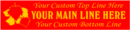 Autumn Leaves on Left 3-Line Custom Banner