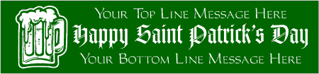 Frothy Beer Mug St. Patrick's Day Banner