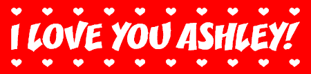 Love You Hearts Custom Banner