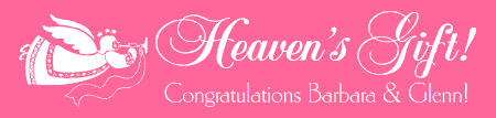 New Baby Girl Heaven's Gift Banner