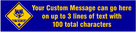 Cub Scouts Banner Continuous Block Style Custom Text