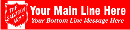 Salvation Army Banner Classic 2-Line Custom Text