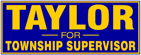 Dark Background Block Style Township Supervisor Political Campaign Banner