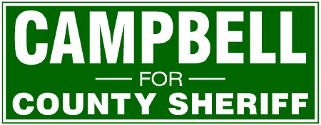 Dark Background Block Style County Sheriff Political Campaign Banner