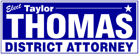 Block Style District Attorney Political Campaign Banner