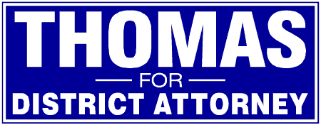 Dark Background Block Style District Attorney Political Campaign Banner