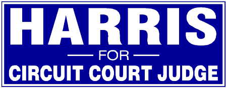 Dark Background Block Style Circuit Court Judge Political Campaign Banner