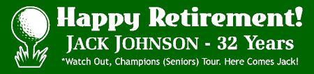 Happy Retirement Golf Banner