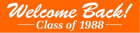 Welcome Back Class Reunion Banner in Brush Script