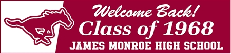 Class Reunion Banner with Mustang Mascot