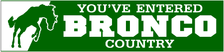 School Mascot Bronco Country Banner