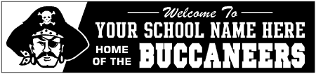 School Mascot Buccaneer Welcome Banner