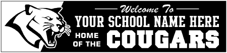 School Mascot Cougar Welcome Banner 2