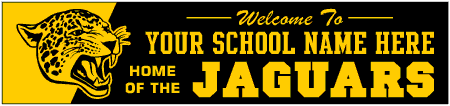School Mascot Jaguar Welcome Banner
