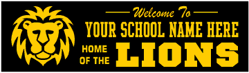 School Mascot Lion Welcome Banner 2