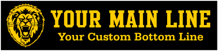 School Mascot Lion Custom 2-Line Banner 1