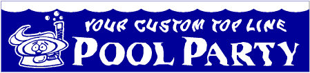 Underwater Snorkel Custom 2-Line Pool Beach Banner