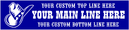 Cowboy Hat 3 Line Custom Banner