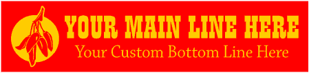 Hot Peppers 2 Line Custom Banner