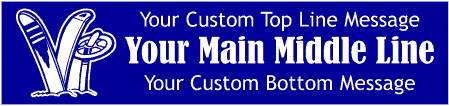 Ski Equipment Custom 3-Line Banner