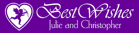 Best Wishes Heart Wedding Reception Banner