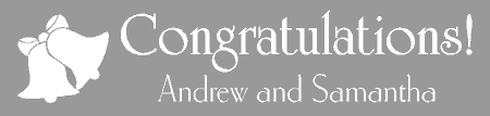 Congratulations Bells Wedding Reception Banner