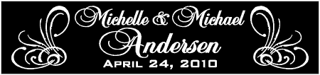 Married Name and Date Wedding Reception Banner
