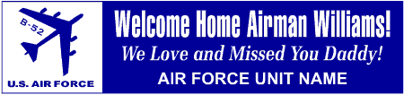 Welcome Home Air Force B52 Bomber Banner 1