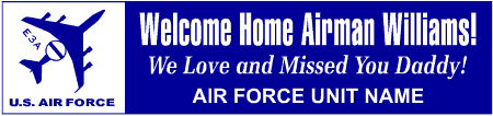 Welcome Home Air Force E3A Banner