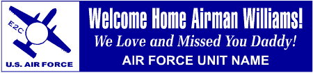 Welcome Home Air Force E2C Banner