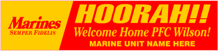 Welcome Home Marines Hoorah Banner