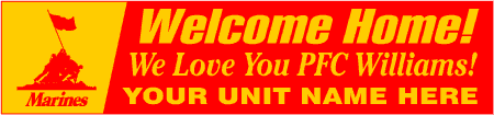Welcome Home Marines Iwo Jima Memorial Banner