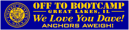 Navy Bootcamp Sendoff Banner