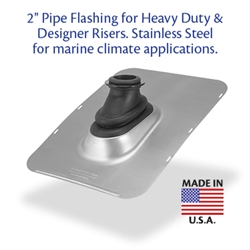 Stainless Steel Ultimate Pipe Flashing 2" - For Marine Climates