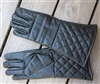 Padded Leather Gloves Black