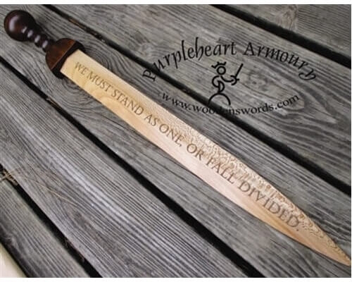 Wooden Engraved Rudis Sword