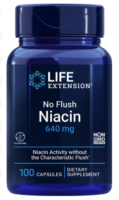 No Flush Niacin (640 mg, 100 capsules)