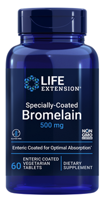 Specially-Coated Bromelain (500 mg, 60 enteric coated vegetarian tablets)