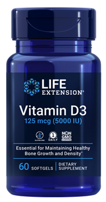 Vitamin D3 (125 mcg (5000 IU), 60 softgels)