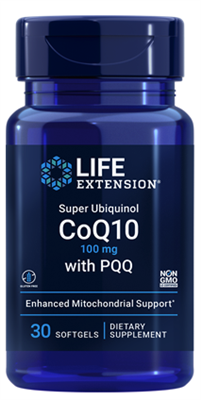 Super Ubiquinol CoQ10 with PQQ (100 mg, 30 softgels)