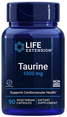 Taurine (1000 mg, 90 vegetarian capsules)