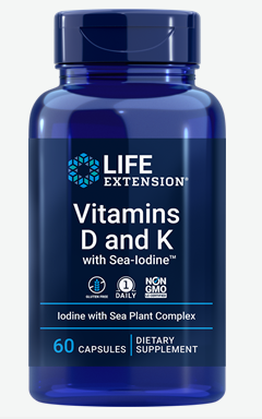 Vitamins D and K with Sea-Iodineâ„¢ (60 capsules)