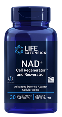 NAD+ Cell Regeneratorâ„¢ and Resveratrol (300 mg, 30 vegetarian capsules)