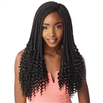 Glamourtress, wigs, weaves, braids, half wigs, full cap, hair, lace front, hair extension, nicki minaj style, Brazilian hair, crochet, hairdo, wig tape, remy hair, Lace Front Wigs, Sensationnel Lulutress Crochet Braids - 3X PRE-LOOPED GODDESS BOX BRAID 18