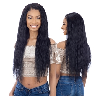 Glamourtress, wigs, weaves, braids, half wigs, full cap, hair, lace front, hair extension, nicki minaj style, Brazilian hair, crochet, hairdo, wig tape, remy hair, Lace Front Wigs, Remy Hair, Shake-N-Go Organique Mastermix Weave - FRENCH WAVE 18"