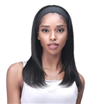 Glamourtress, wigs, weaves, braids, half wigs, full cap, hair, lace front, hair extension, nicki minaj style, Brazilian hair, crochet, hairdo, wig tape, remy hair, Lace Front Wigs, Remy Hair, Bobbi Boss 100% Human Hair Headband Wig - MH1401 LEONA