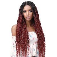 Glamourtress, wigs, weaves, braids, half wigs, full cap, hair, lace front, hair extension, nicki minaj style, Brazilian hair, crochet, hairdo, wig tape, remy hair, Lace Front Wigs, Bobbi Boss Premium Synthetic Hand Braided 4x4 Lace Front Wig - MLF517 SPRI