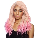 Glamourtress, wigs, weaves, braids, half wigs, full cap, hair, lace front, hair extension, nicki minaj style, Brazilian hair, crochet, hairdo, wig tape, remy hair, Mane Concept Red Carpet Inspire Braid Lace Part Wig RCIB204 CURLY ENDS SENEGAL TWIST 20