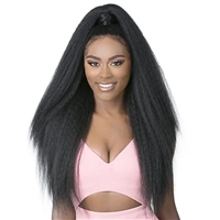 Glamourtress, wigs, weaves, braids, half wigs, full cap, hair, lace front, hair extension, nicki minaj style, Brazilian hair, crochet, hairdo, wig tape, remy hair, Lace Front Wigs, Goldntree Synthetic Half Wig and Pony Wrap- HIGH & LOW 4 - CLEARANCE