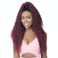Glamourtress, wigs, weaves, braids, half wigs, full cap, hair, lace front, hair extension, nicki minaj style, Brazilian hair, crochet, hairdo, wig tape, remy hair, Lace Front Wigs, Goldntree Synthetic Half Wig and Pony Wrap - HIGH & LOW 6 - CLEARANCE